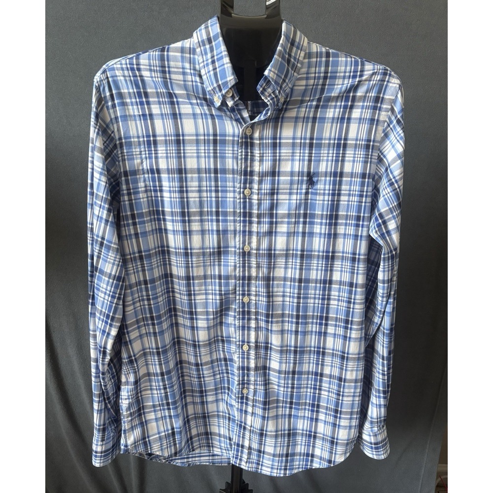 Polo Ralph Lauren Classic Fit Performance Shirt Size Medium Stretch Twill Cool